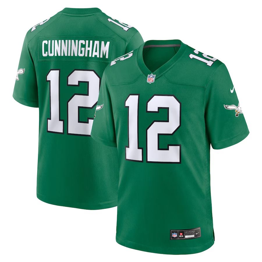 Men Philadelphia Eagles #12 Randall Cunningham Nike Kelly Green Alternate Retired Player Game NFL Jersey->youth nfl jersey->Youth Jersey
